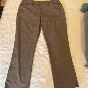 Brown Trousers with Straight Leg Cut